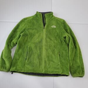 The North Face Jacket Womens Large Green High Pile Fleece Full Zip Plush AAHY